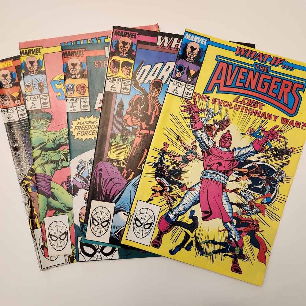 Lot What If Comic Books 1 2 3 4 7 Marvel 1989 Avengers Spider-Man Wolverine
